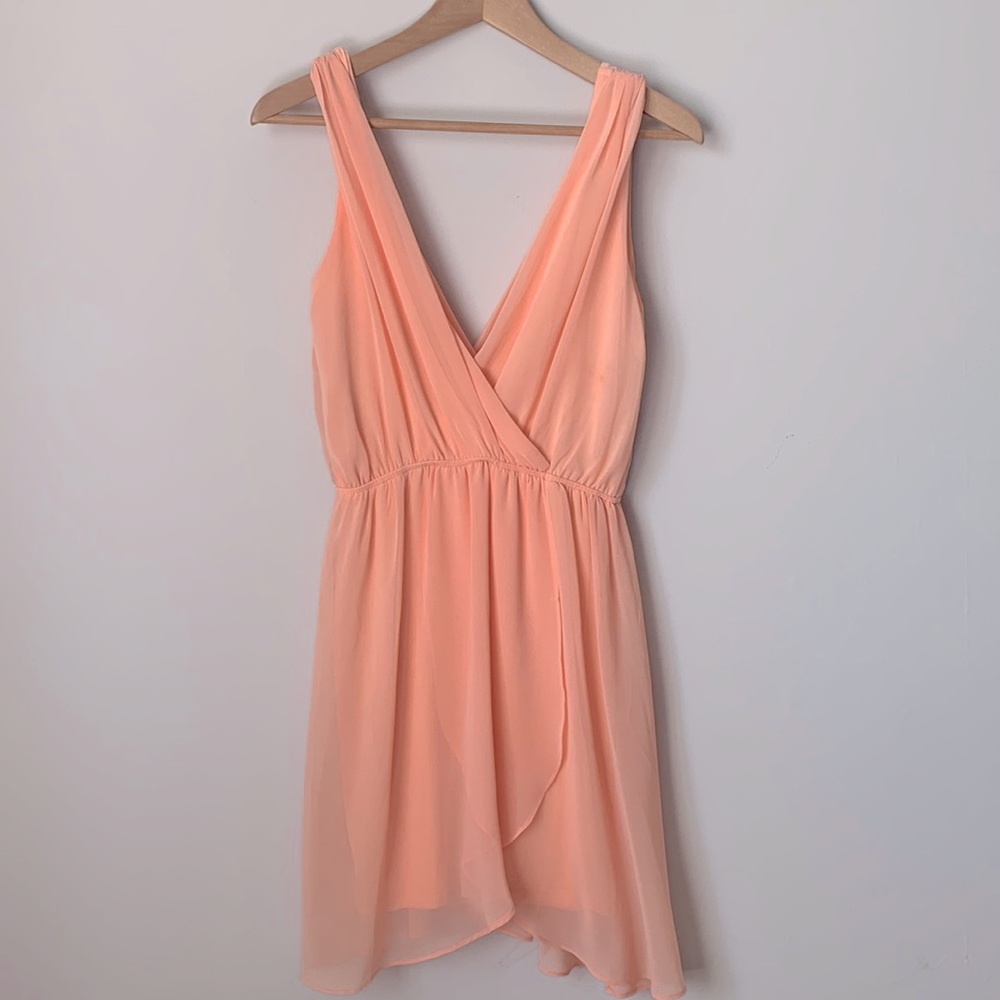 TFNC | ballerina plunging v-neck & low back formal mini dress
